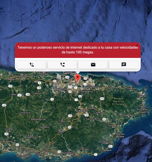 Mapa de Cobertura Internet